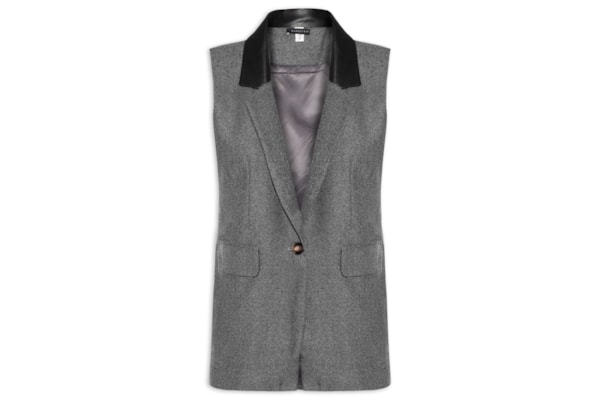 Colete Feminino  Alongado – Preto