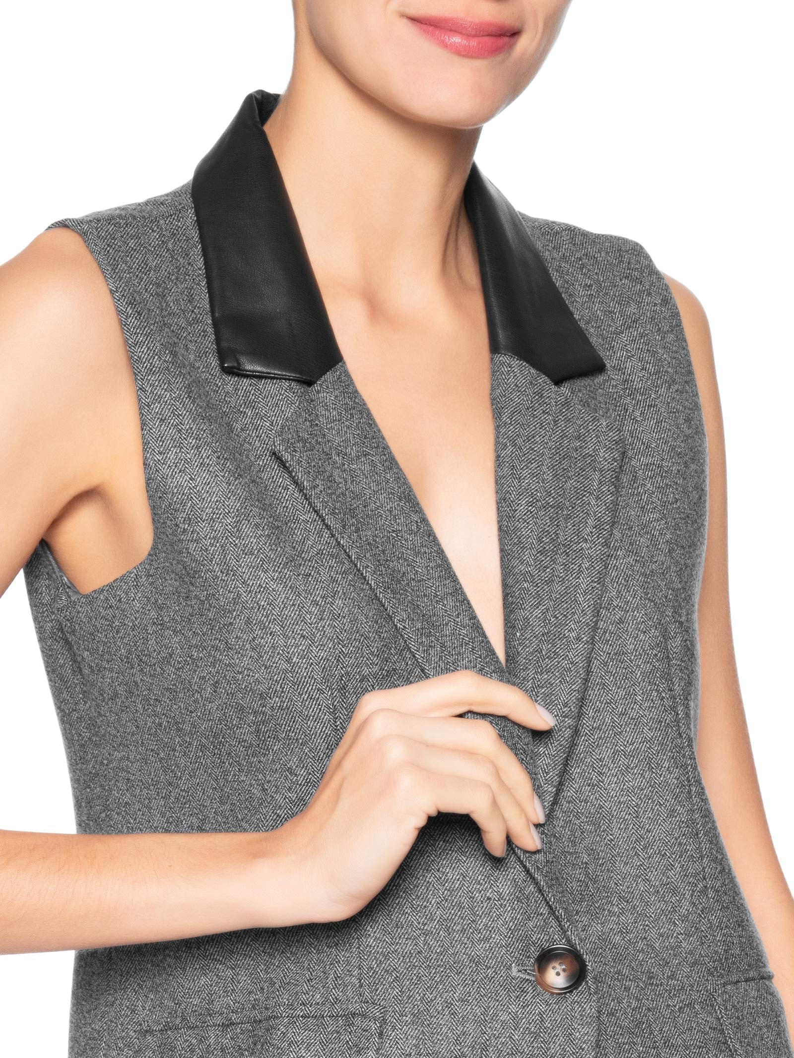 Colete Feminino  Alongado – Preto Market 33