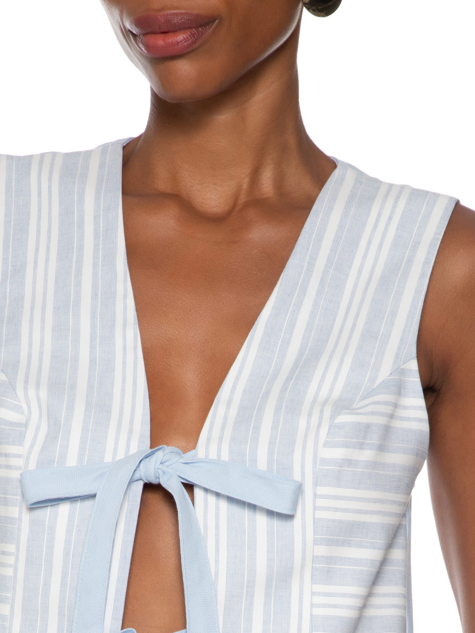 Colete Feminino Amarração Frontal Azul My Favorite