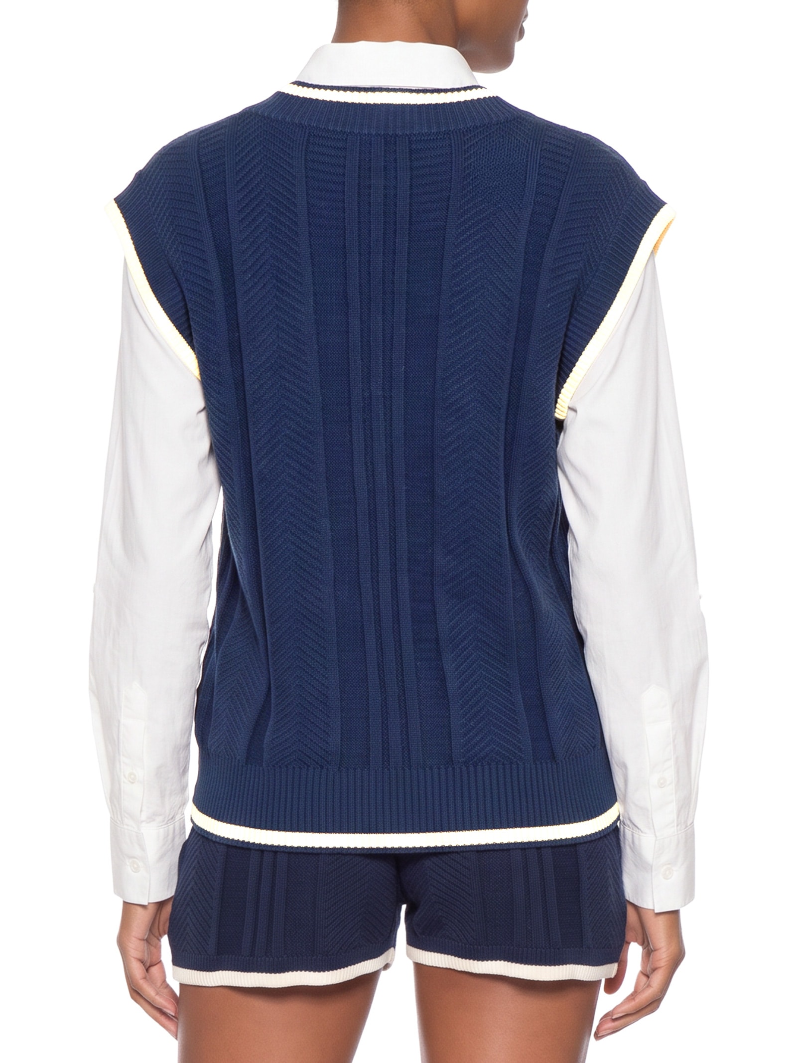 Colete Feminino Cable Knit Originals Azul Adidas Originals