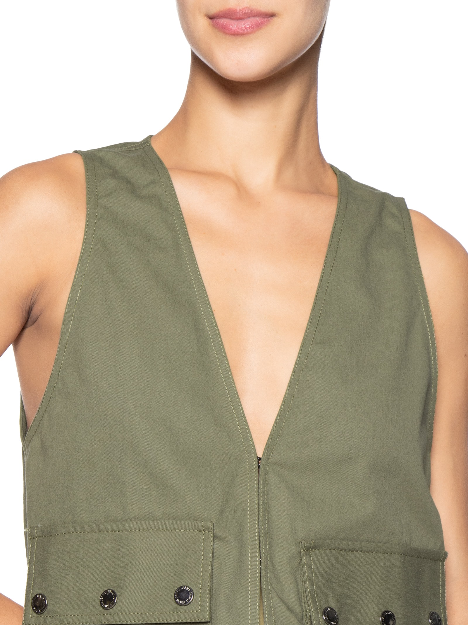 Colete Feminino Cargo – Verde Animale Jeans