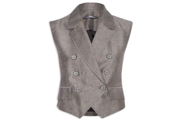 Colete Feminino Chevron - Cinza