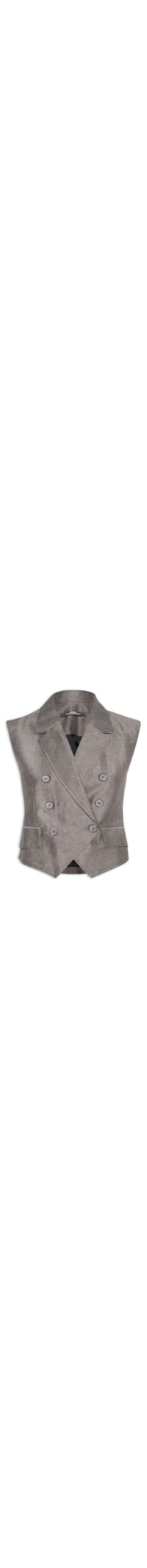 Colete Feminino Chevron - Cinza