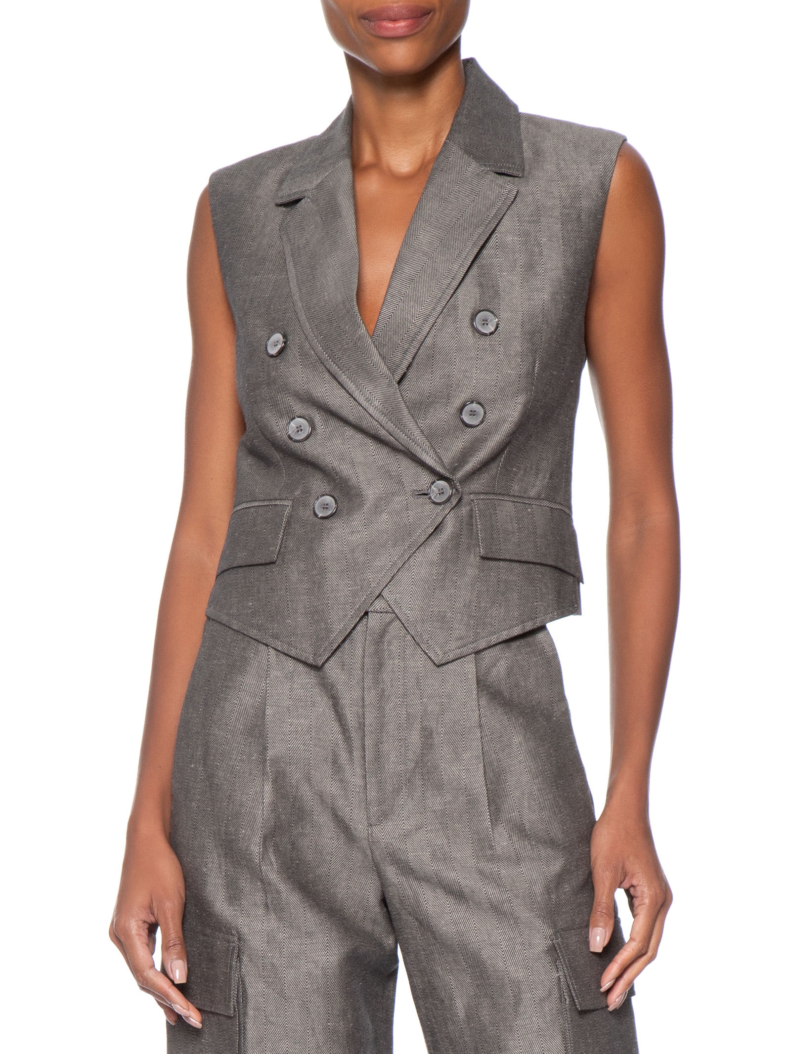 Colete Feminino Chevron Cinza Animale