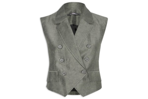 Colete Feminino Chevron - Cinza