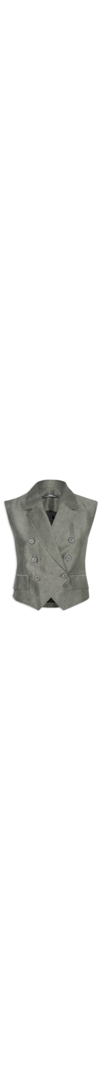 Colete Feminino Chevron - Cinza
