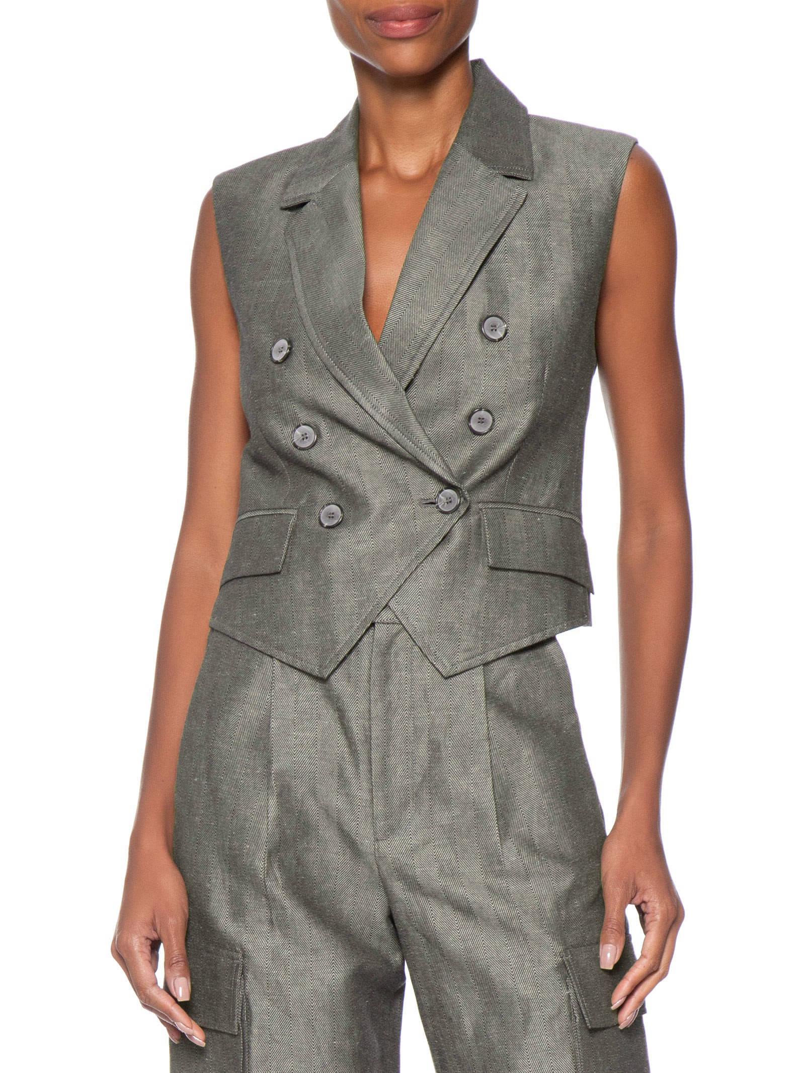 Colete Feminino Chevron Cinza Animale