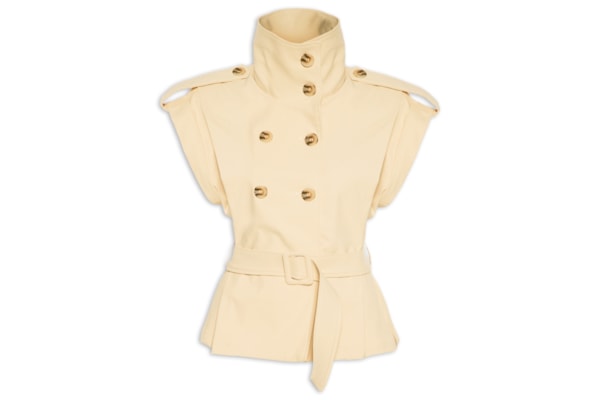 Colete Feminino Com Cinto - Bege