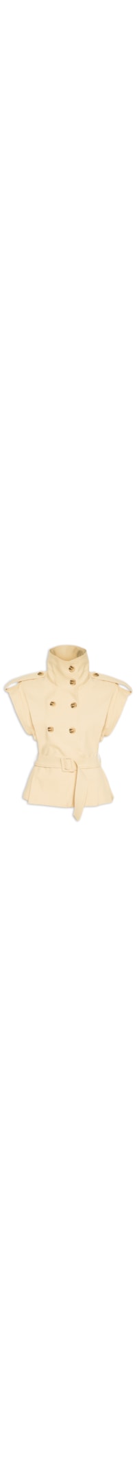 Colete Feminino Com Cinto - Bege