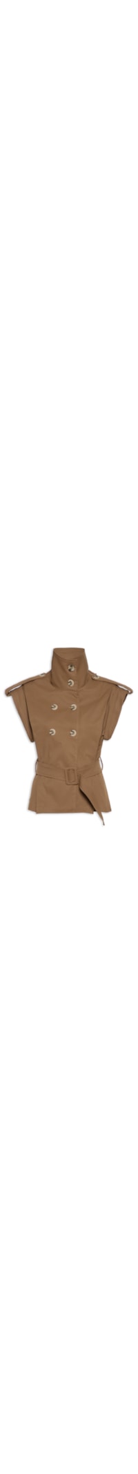 Colete Feminino Com Cinto - Marrom