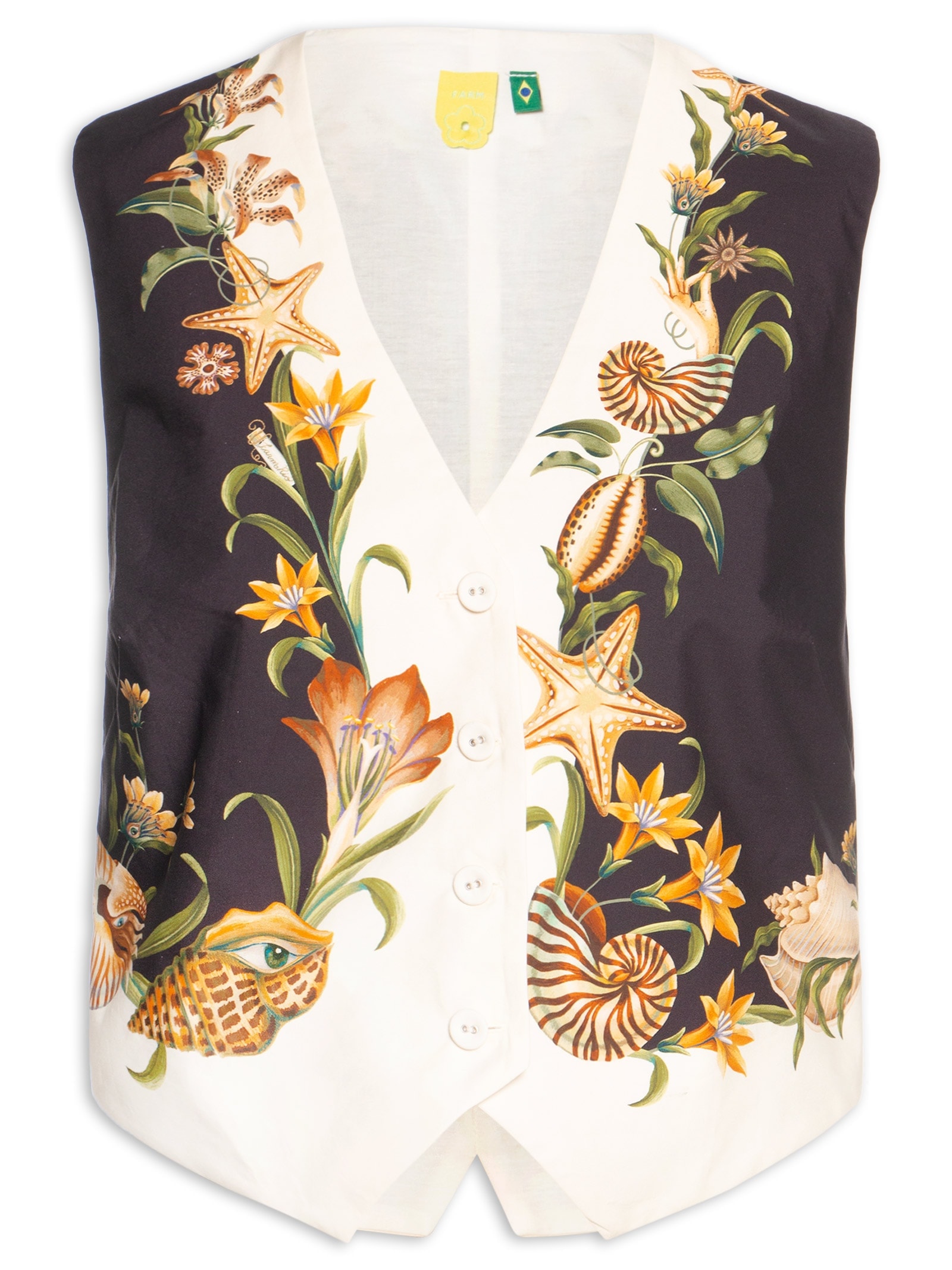 Colete Feminino Concha Surreal Branco Farm