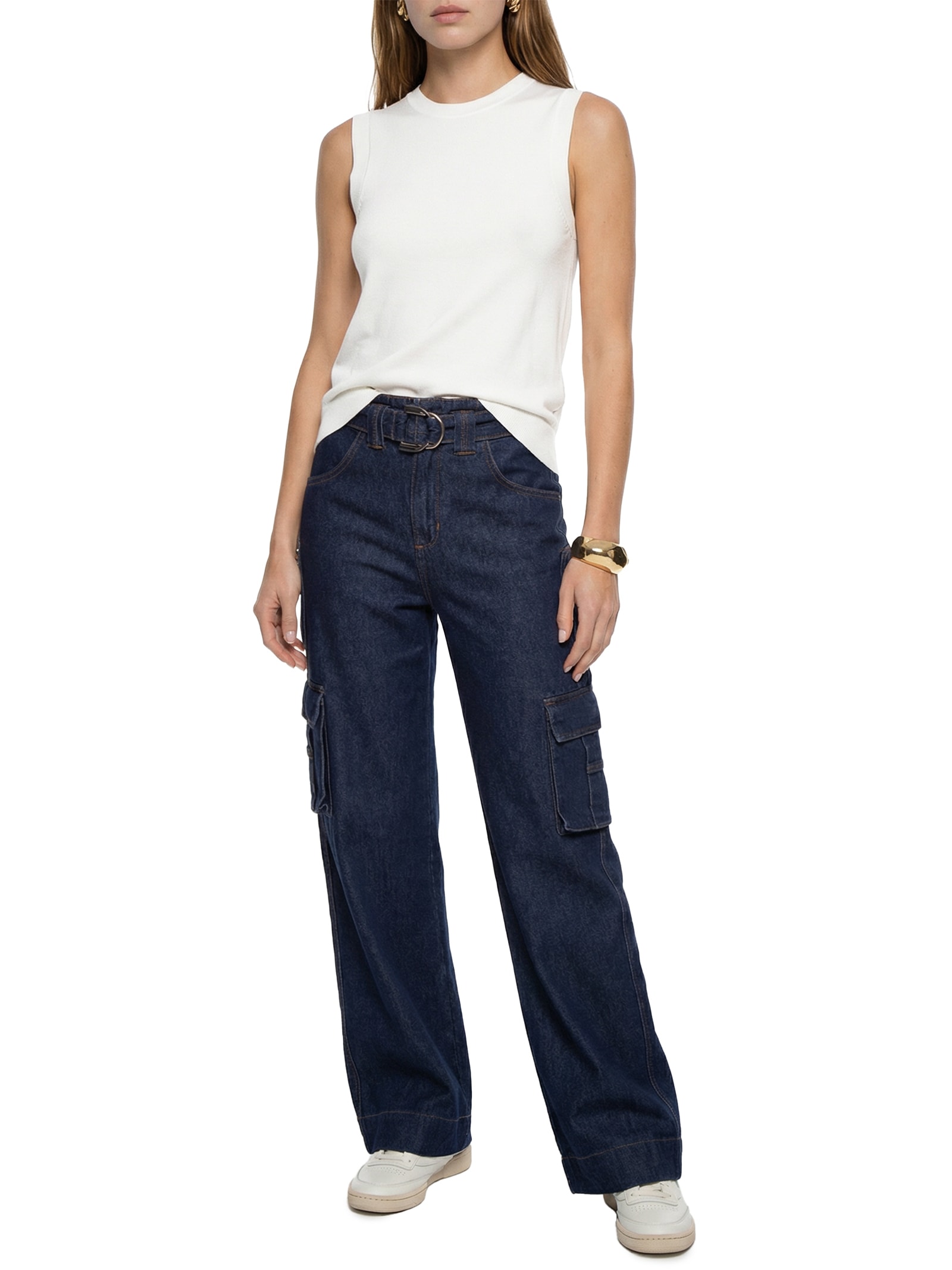 Colete Feminino Cotton Jersey Stitch Branco Tommy Hilfiger