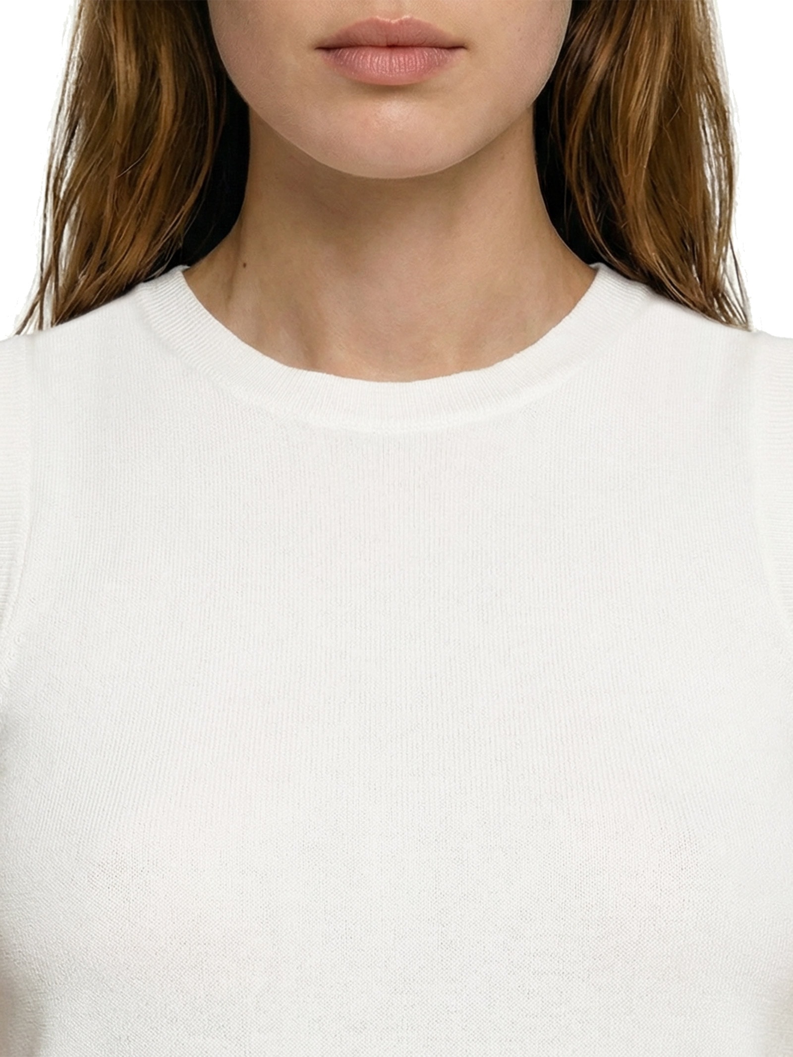 Colete Feminino Cotton Jersey Stitch Branco Tommy Hilfiger