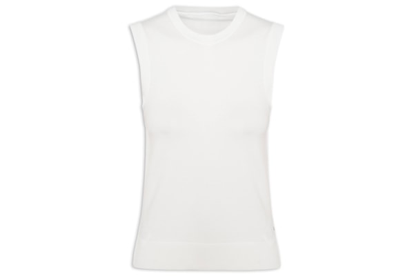 Colete Feminino Cotton Jersey Stitch - Branco