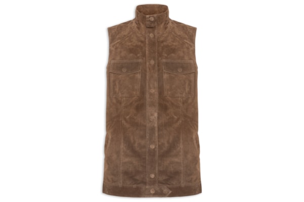 Colete Feminino Couro Infinity Oversized - Marrom