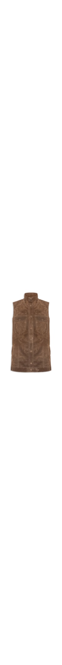 Colete Feminino Couro Infinity Oversized - Marrom