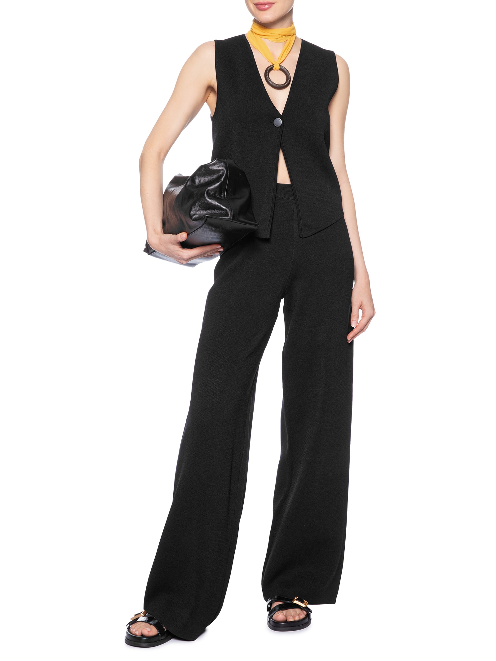 Colete Feminino De Tricot Preto Animale Jeans