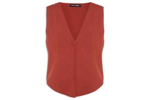 Colete Feminino De Tricot - Vermelho