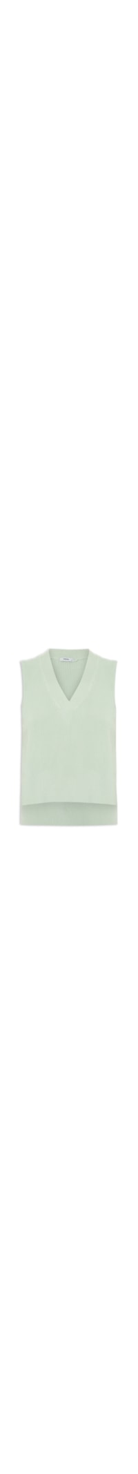 Colete Feminino em Tricot Gola V - Verde
