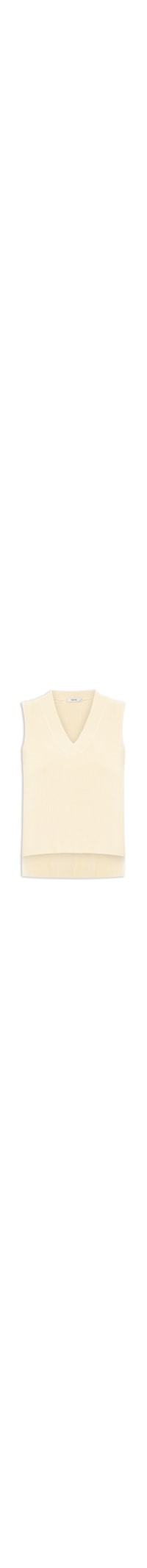 Colete Feminino em Tricot Gola V – Bege