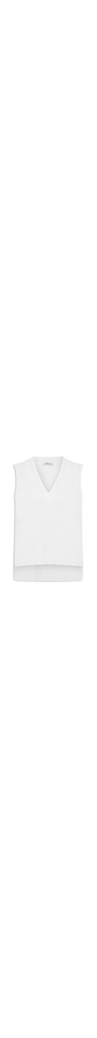 Colete Feminino em Tricot Gola V – Branco