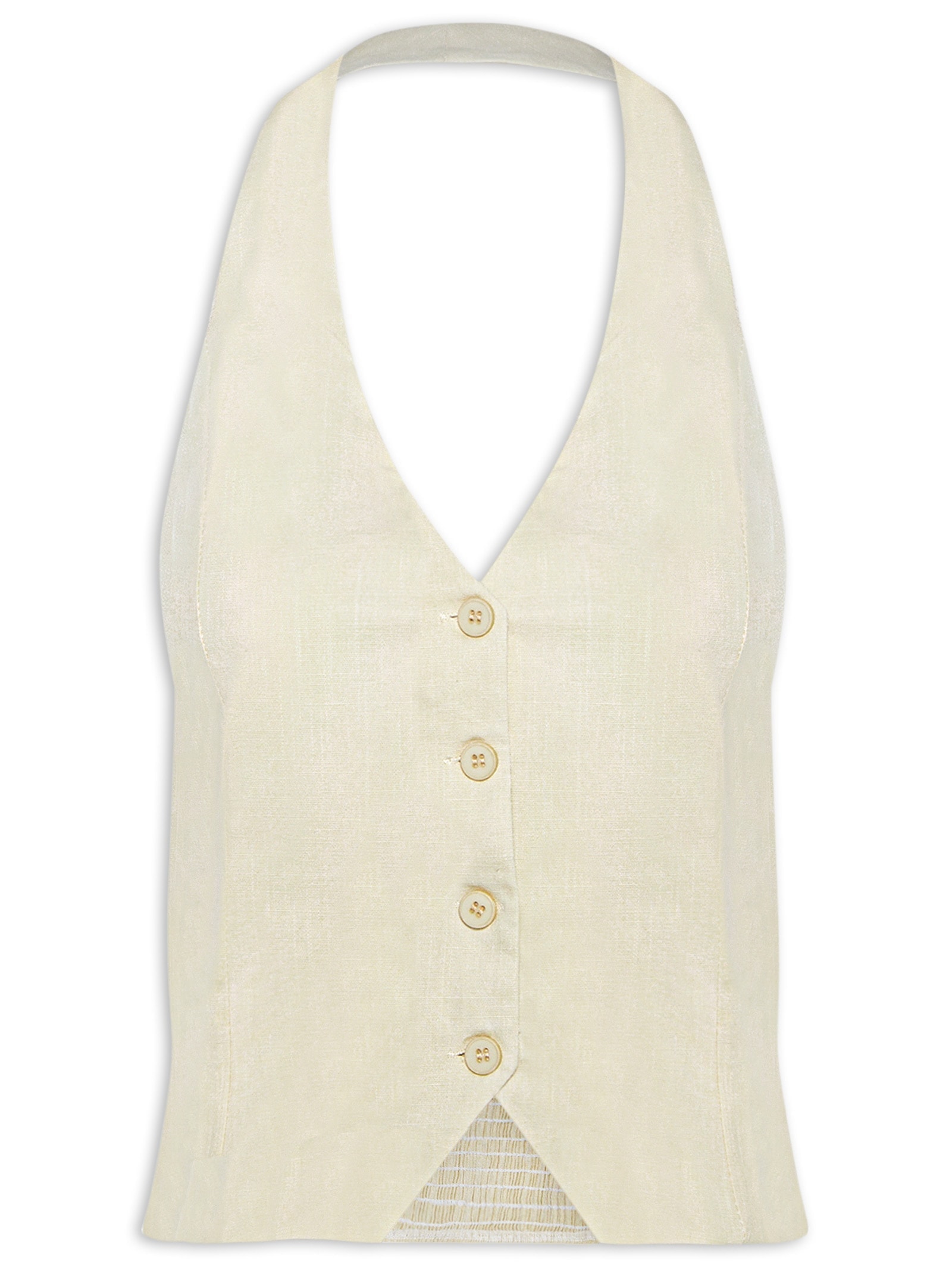 Colete Feminino Frente Única Amarelo Basiq