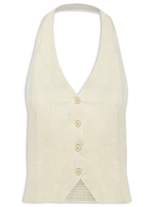 Colete Feminino Frente Única - Amarelo
