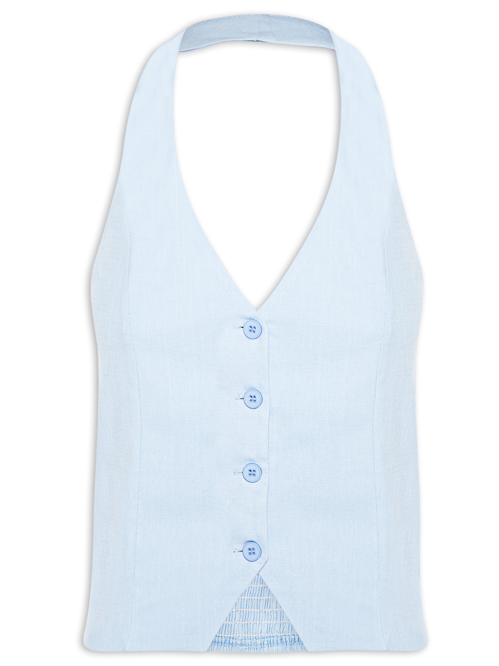 Colete Feminino Frente Única Azul Basiq