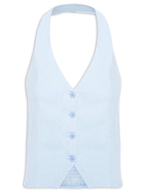 Colete Feminino Frente Única - Azul