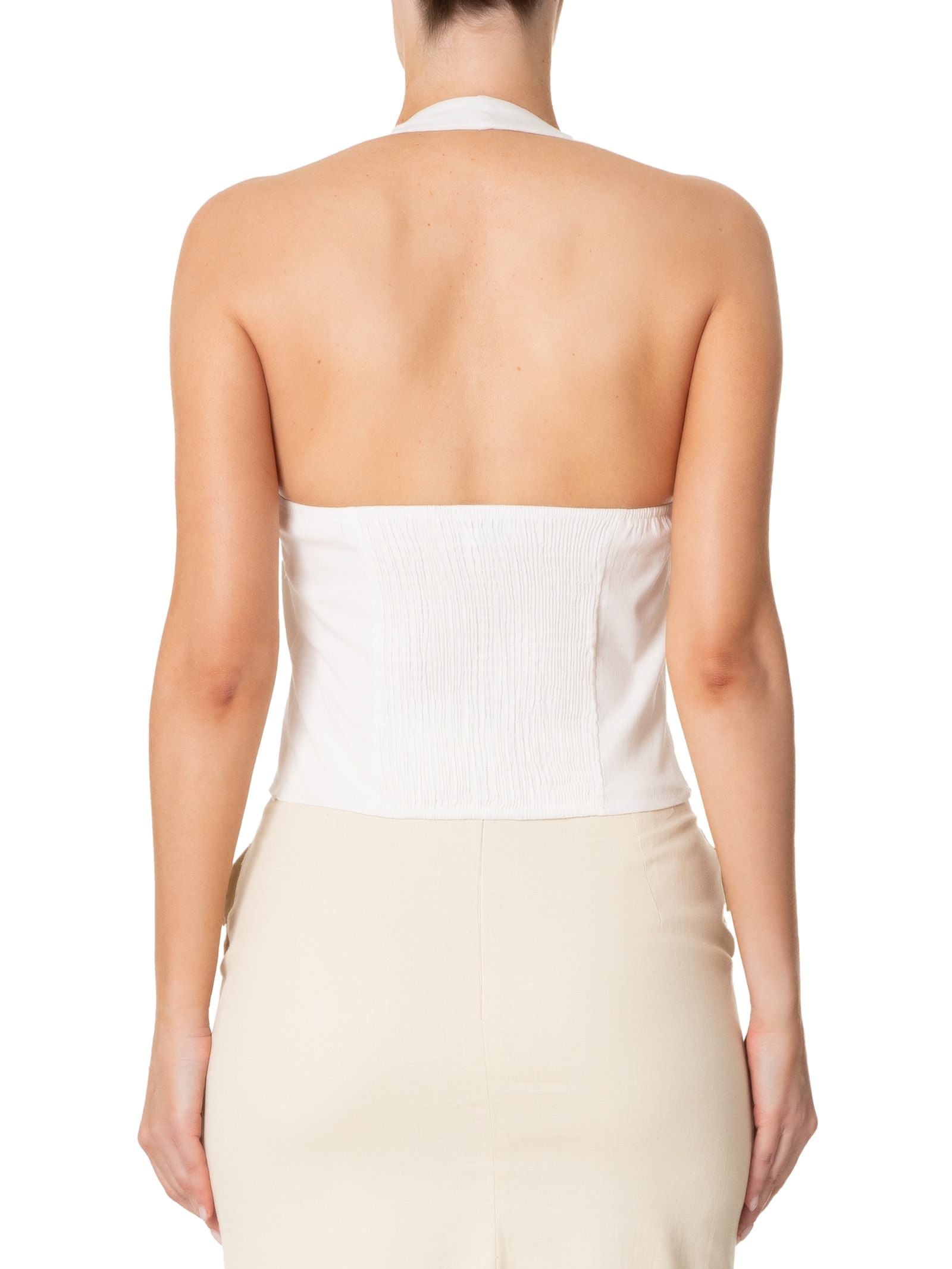 Colete Feminino Frente Única Off White Basiq