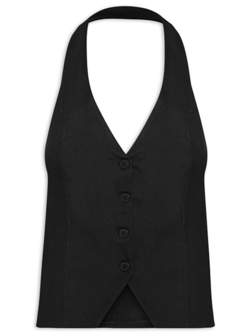 Colete Feminino Frente Única – Preto