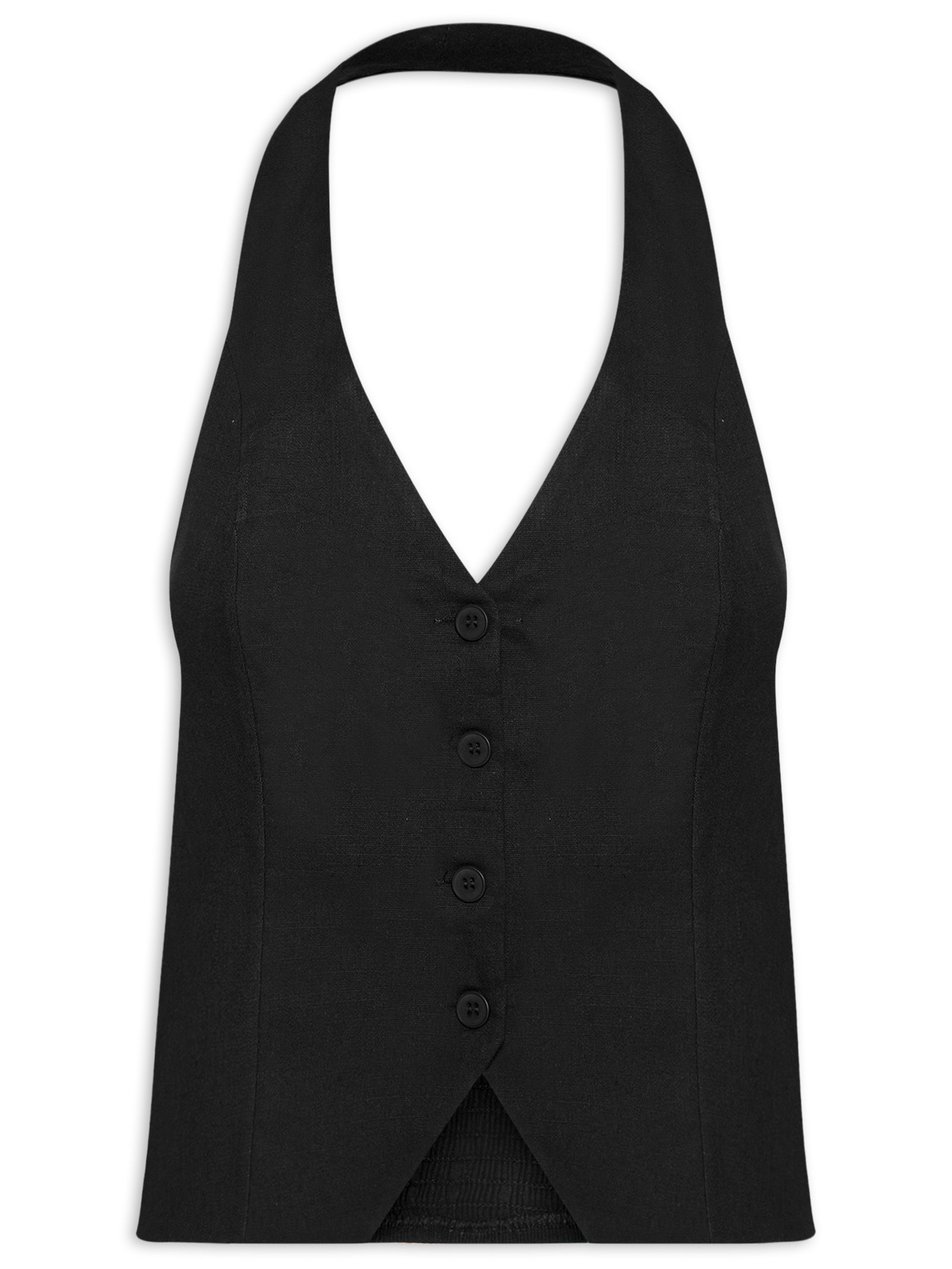Colete Feminino Frente Única Preto Basiq