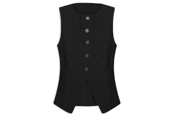 Colete Feminino Gola Careca - Preto