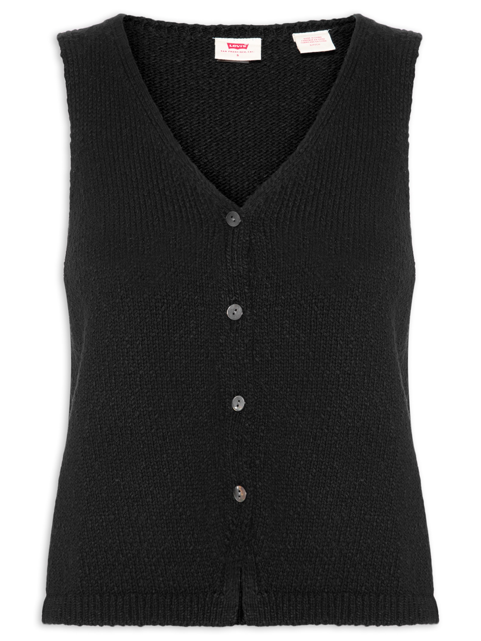 Colete Feminino Helen Mini Boucle Vest Preto Levi's