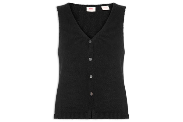 Colete Feminino Helen Mini Boucle Vest - Preto