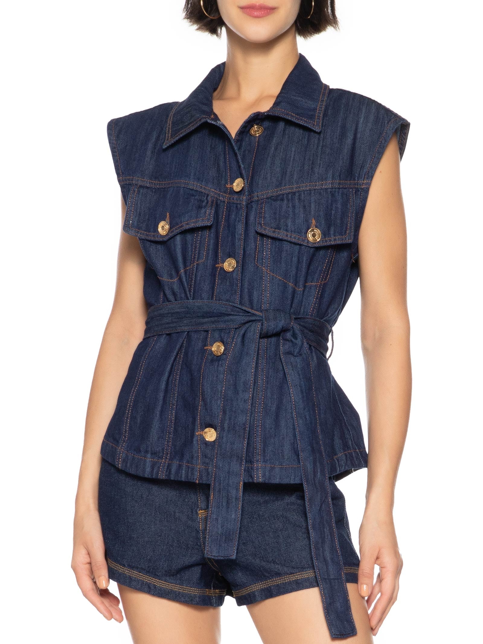 Colete Feminino Jeans Alongado Azul Lança Perfume