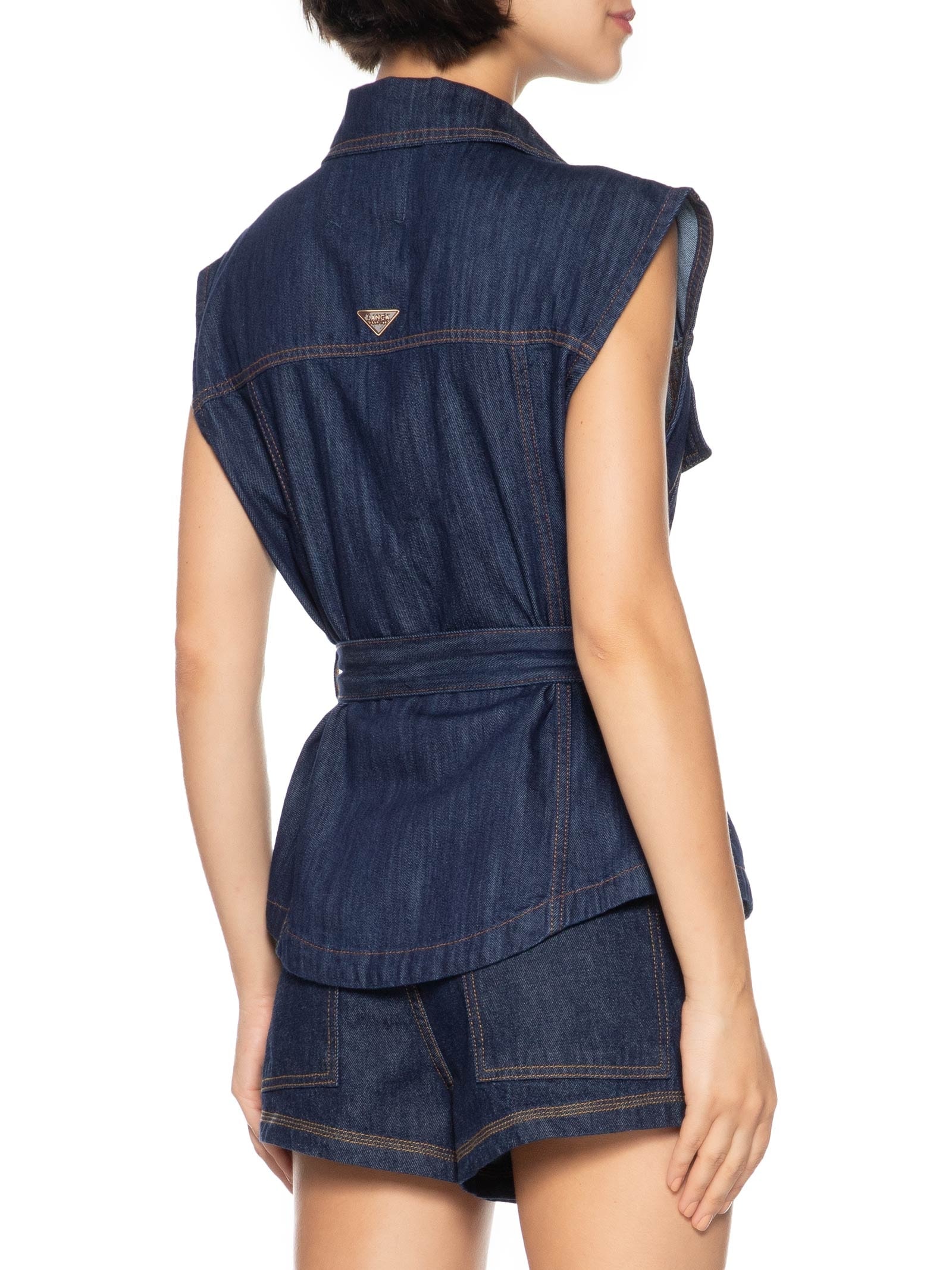 Colete Feminino Jeans Alongado Azul Lança Perfume