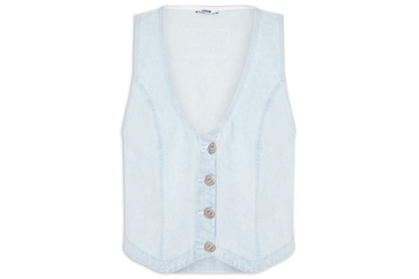 Colete Feminino Jeans - Azul