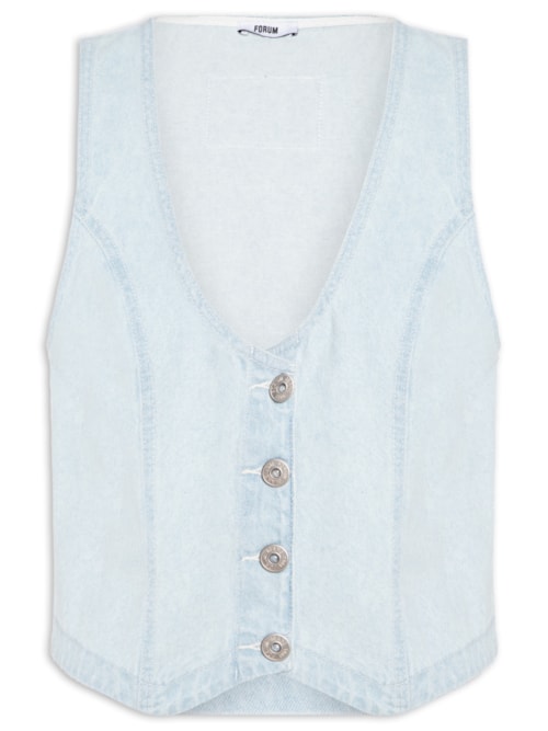 Colete Feminino Jeans - Azul