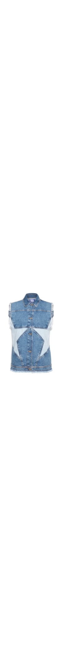 Colete Feminino Jeans Stars - Azul