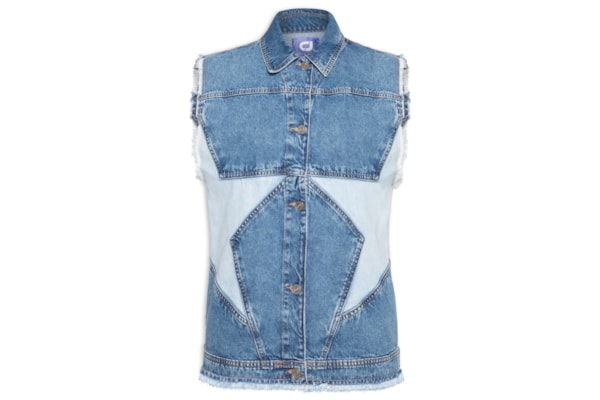 Colete Feminino Jeans Stars - Azul