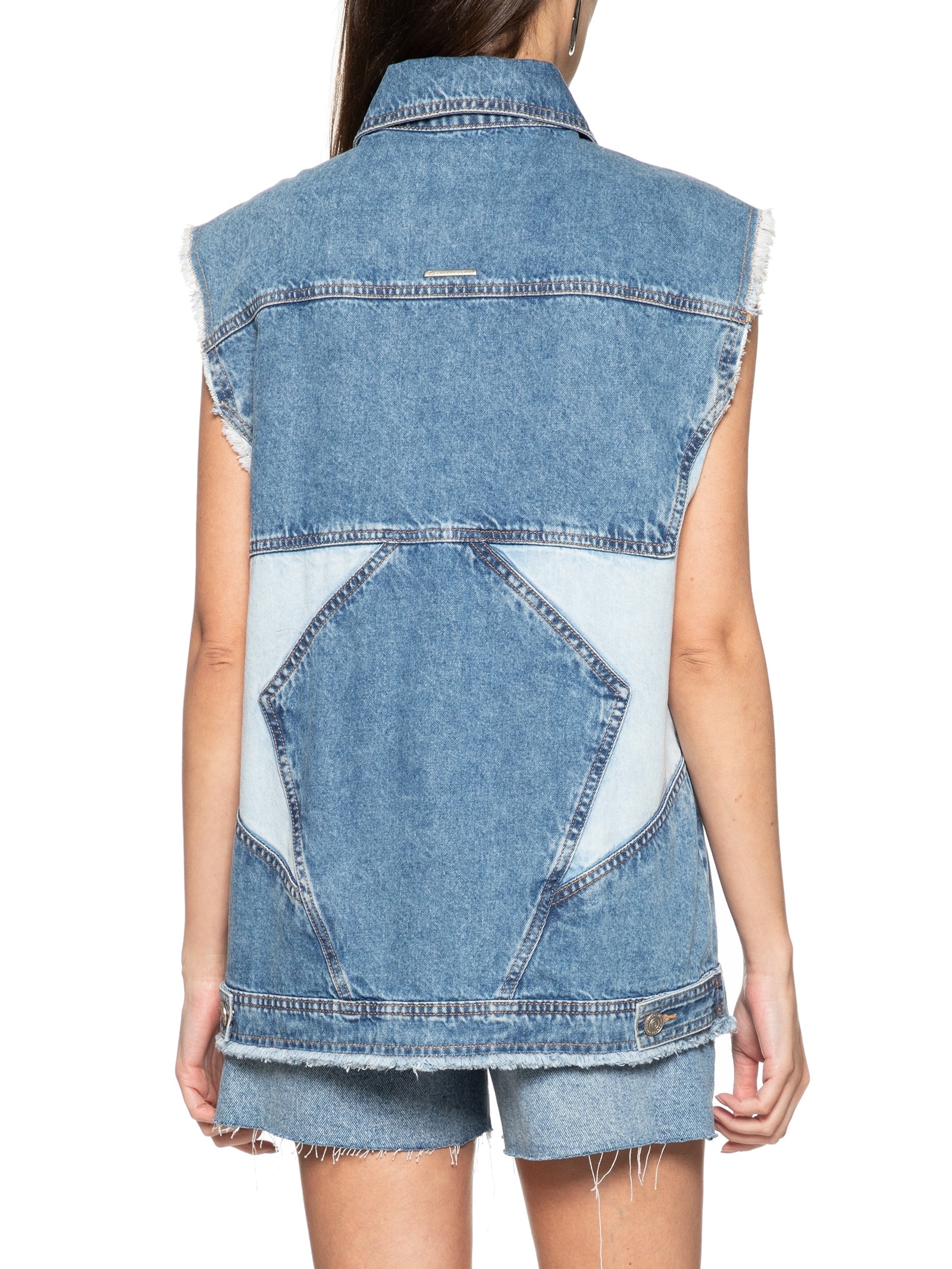 Colete Feminino Jeans Stars Azul Colcci Jeans