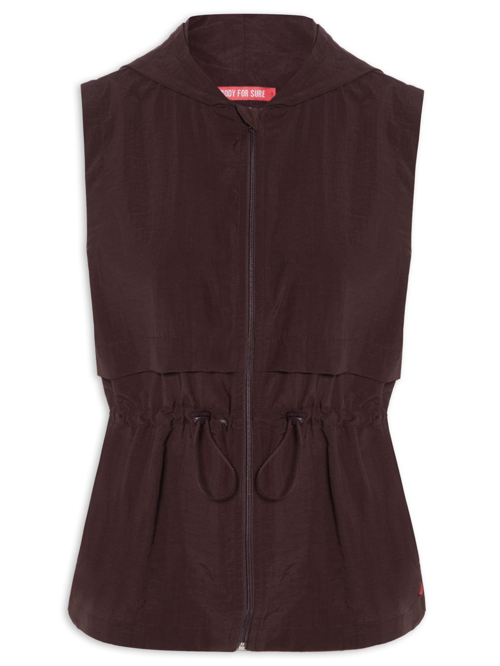 Colete Feminino Liso Marrom Body For Sure