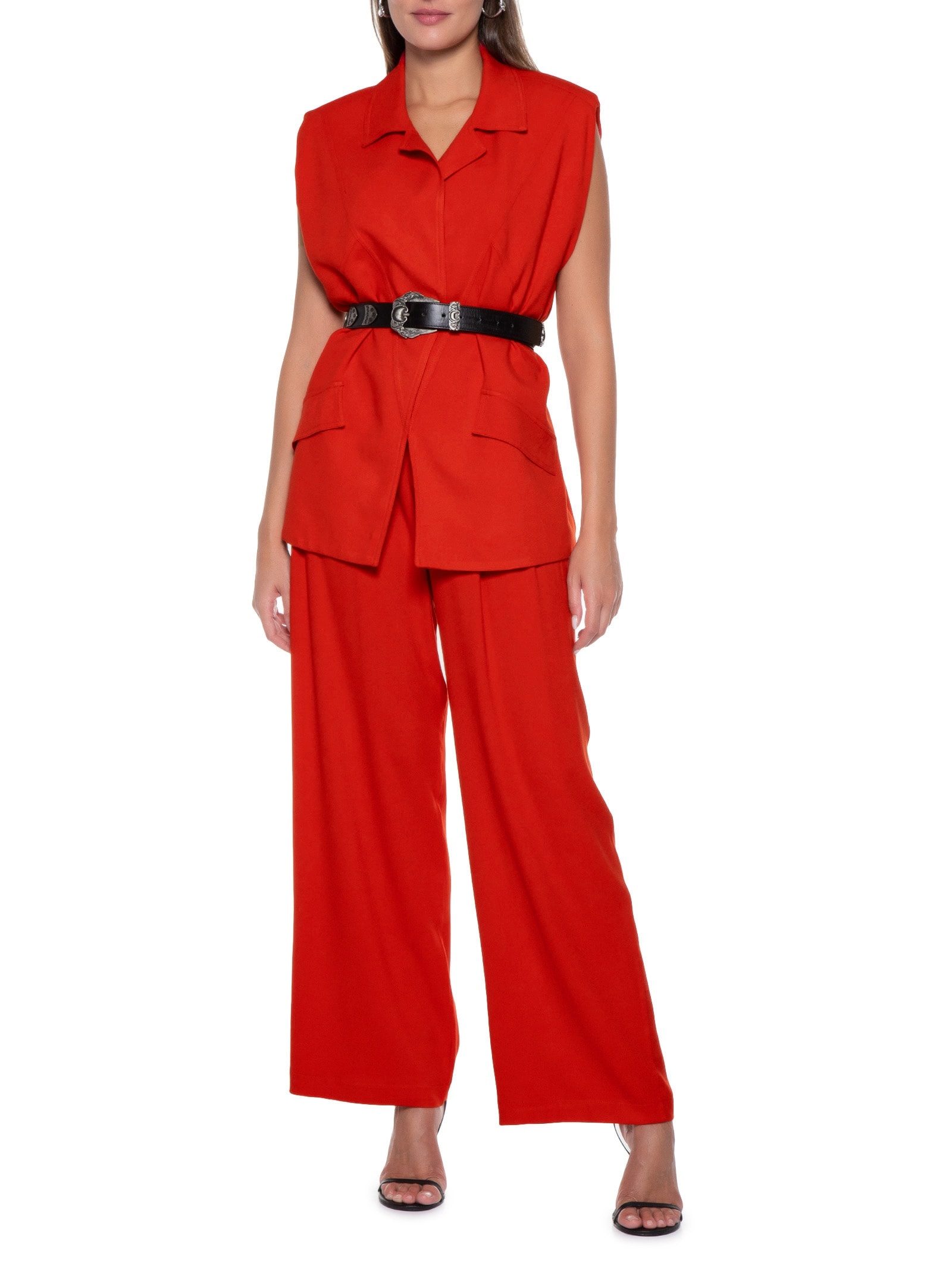 Colete Feminino Liso Vermelho Colcci