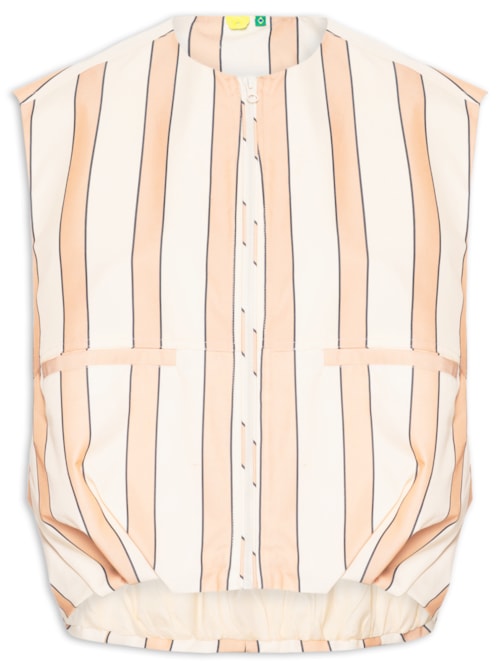 Colete Feminino Listras Lene – Bege