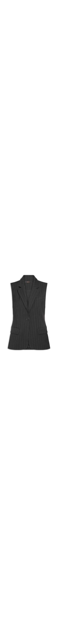 Colete Feminino Longo Riscas - Preto