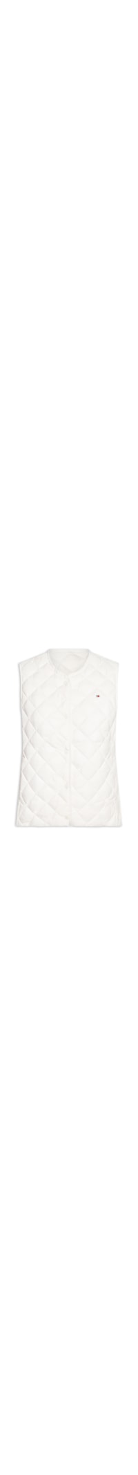 Colete Feminino Lw Down Quilted Collarless Vest - Branco
