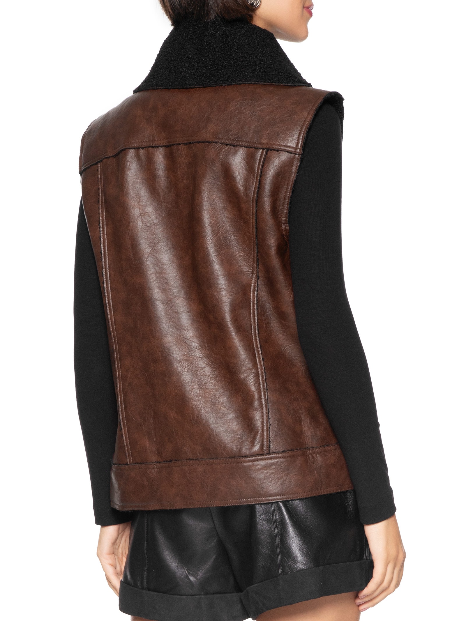 Colete Feminino Marrom Open