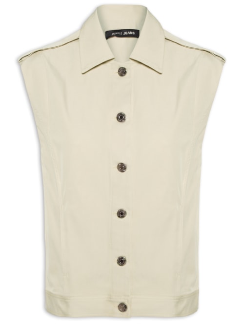 Colete Feminino Over Alfaiataria – Bege