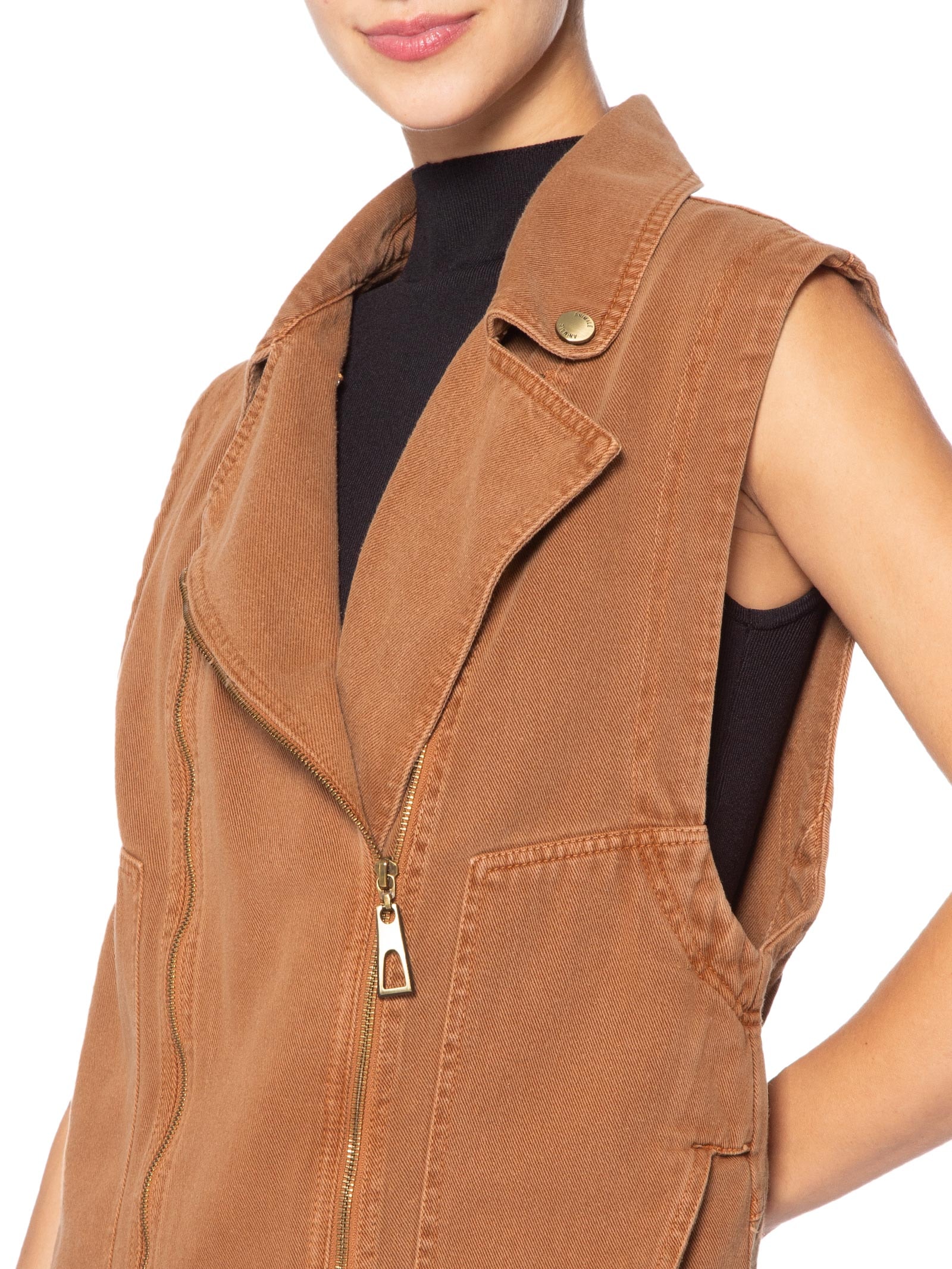 Colete Feminino Over Veludo Marrom Animale